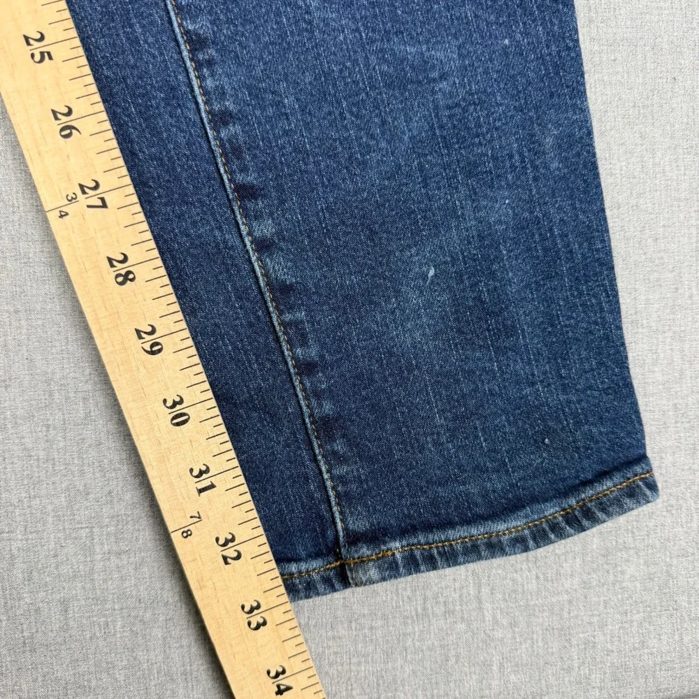American Eagle Mens Athletic Skinny Jeans Blue 34x36 Tall Distressed Casual